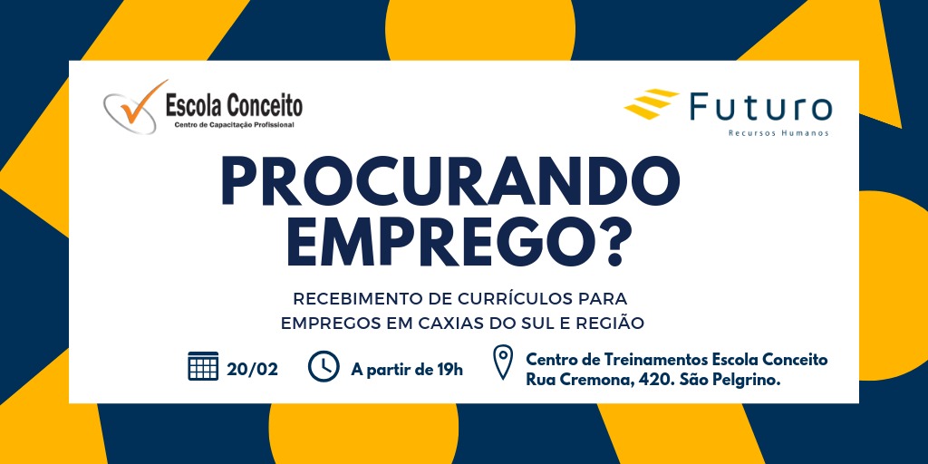 ESTÁ DESEMPREGADO? - Recebimento de currículos